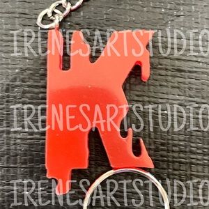 HORROR LETTER K KEYCHAIN